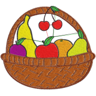 Matriz de Bordado Cesta de Fruta